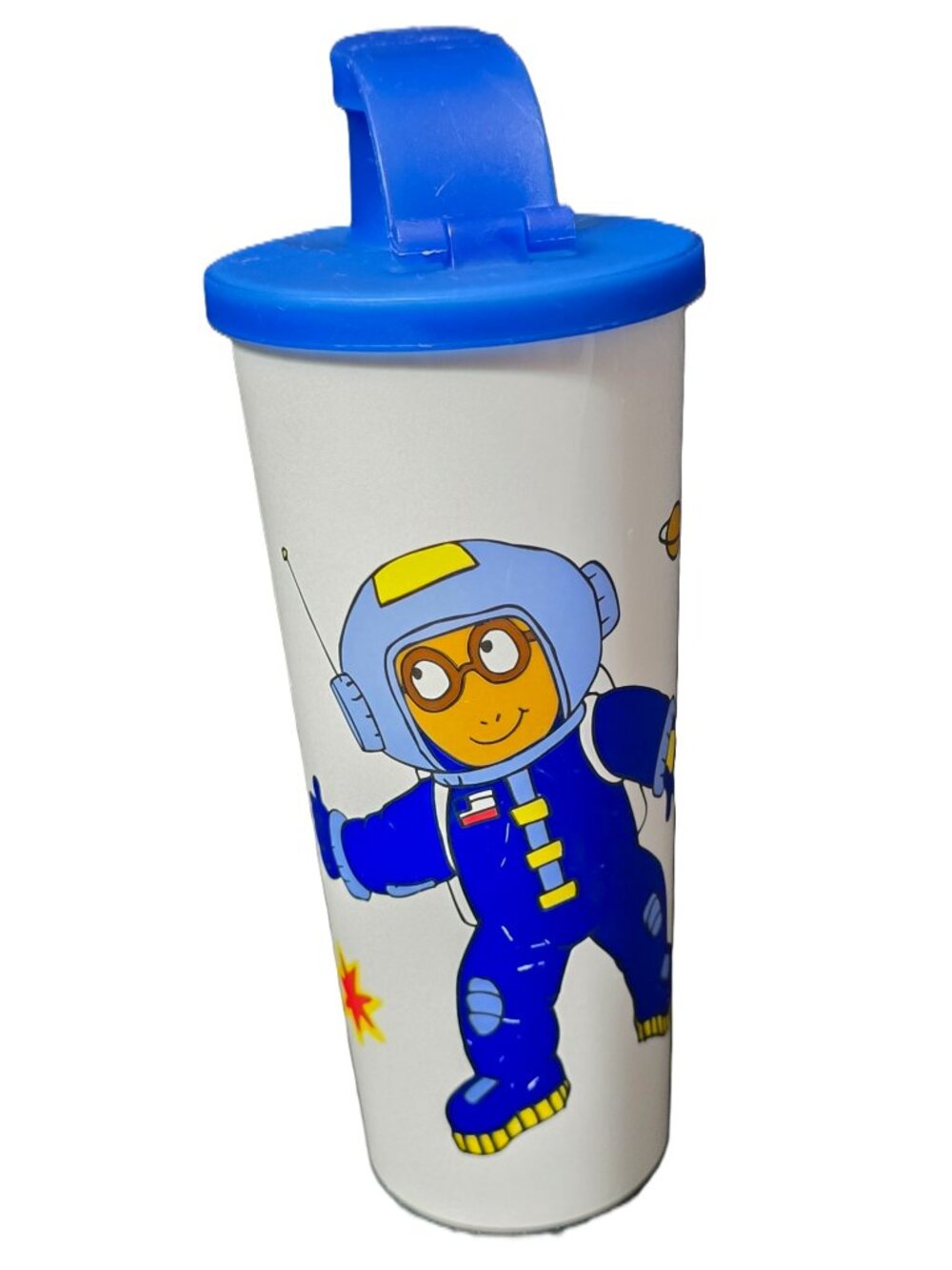 Tupperware Arthur Tumbler Cup 16 oz with Lid PBS Kids Astronaut DW Cartoon 90s